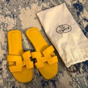 Hermes Yellow Sandals